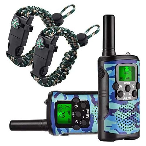  [아마존베스트]Aikmi Walkie Talkies for Kids 22 Channel 2 Way Radio 3 Miles Long Range Handheld Walkie Talkies Durable Toy Best Birthday Gifts for 6 Year Old Boys and Girls fit Adventure Game Cam