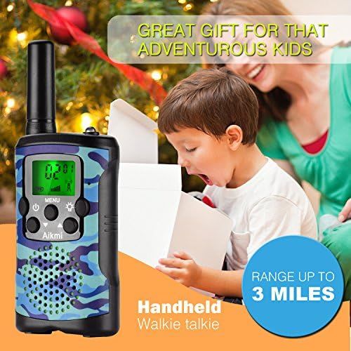  [아마존베스트]Aikmi Walkie Talkies for Kids 22 Channel 2 Way Radio 3 Miles Long Range Handheld Walkie Talkies Durable Toy Best Birthday Gifts for 6 Year Old Boys and Girls fit Adventure Game Cam