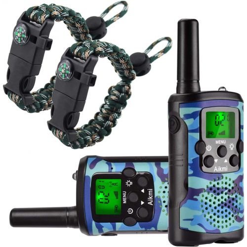  [아마존베스트]Aikmi Walkie Talkies for Kids 22 Channel 2 Way Radio 3 Miles Long Range Handheld Walkie Talkies Durable Toy Best Birthday Gifts for 6 Year Old Boys and Girls fit Adventure Game Cam