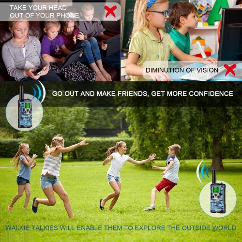  [아마존베스트]Aikmi Walkie Talkies for Kids 22 Channel 2 Way Radio 3 Miles Long Range Handheld Walkie Talkies Durable Toy Best Birthday Gifts for 6 Year Old Boys and Girls fit Adventure Game Cam