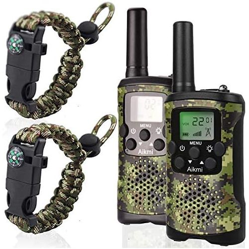  [아마존베스트]Aikmi Kids Walkie Talkies Boy Toys - Gifts for Children Over 4 Years Old 22 Channel 2 Way Radio 3 Miles Long Range Fit Outdoor Adventure Game Camp Hunt Trip Girls Boys Birthday Gifts Toy