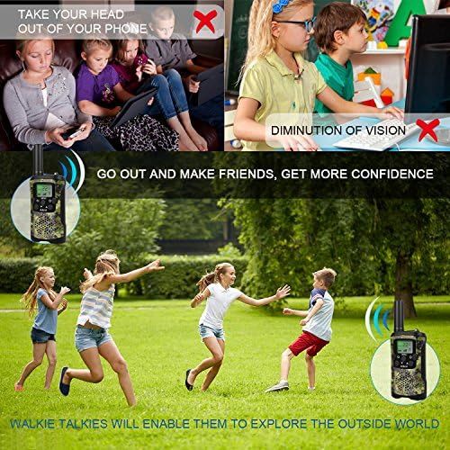  [아마존베스트]Aikmi Kids Walkie Talkies Boy Toys - Gifts for Children Over 4 Years Old 22 Channel 2 Way Radio 3 Miles Long Range Fit Outdoor Adventure Game Camp Hunt Trip Girls Boys Birthday Gifts Toy