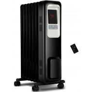 [아마존 핫딜] Aikoper Space Heater, 1500W Oil Filled Radiator heater with 24-Hours Timer, Remote Control, Digital Thermostat, Tip-over & Overheat Protection, Electric Portable Heater for Full Ro