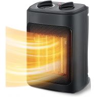 [아마존베스트]Aikoper Space Heater, 1500W Electric Heaters Indoor Portable with Thermostat , PTC Fast Heating Ceramic Room Small Heater with Heating and Fan Modes for Bedroom, Office and Indoor Use