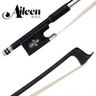 Aileen Carbon Fiber Violin Bow with Hand Made Ebony Frog and Siberian Horse Hair for Replacement, 4/4 Full Size