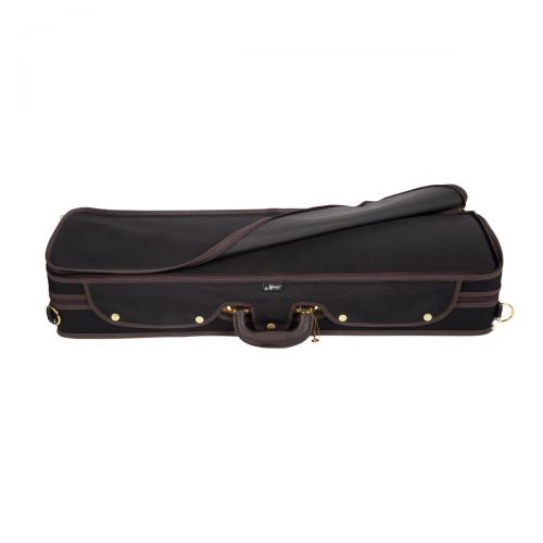  Aileen 4/4 Full Size Luxury Vintage Pattern Lightweight Oblong Hard Violin Case with Hygrometer and Carry Straps