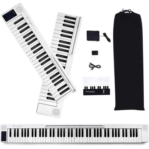  [아마존베스트]Aileen Lexington 88-Key Splicing Intelligent Piano Electronic Keyboard for Kids Beginners with Full Size Semi Weighted Touch Sensitive Keys, MIDI, Power Supply, Built In Speakers