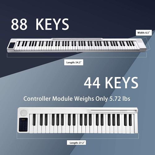  [아마존베스트]Aileen Lexington 88-Key Splicing Intelligent Piano Electronic Keyboard for Kids Beginners with Full Size Semi Weighted Touch Sensitive Keys, MIDI, Power Supply, Built In Speakers