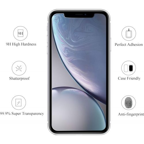  [아마존베스트]Ailun Glass Screen Protector for iPhone XR 6.1 Inch 2018 Release 3 Pack Tempered Glass Screen Protector Compatible Apple iPhone XR 6.1 Inch Display Anti Scratch Advanced HD Clarity