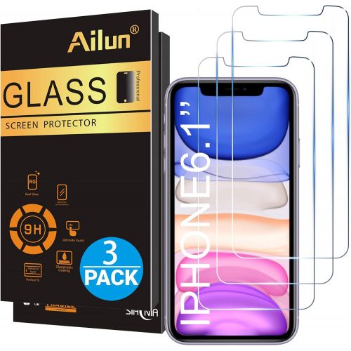  [아마존베스트]Ailun Glass Screen Protector for iPhone XR 6.1 Inch 2018 Release 3 Pack Tempered Glass Screen Protector Compatible Apple iPhone XR 6.1 Inch Display Anti Scratch Advanced HD Clarity