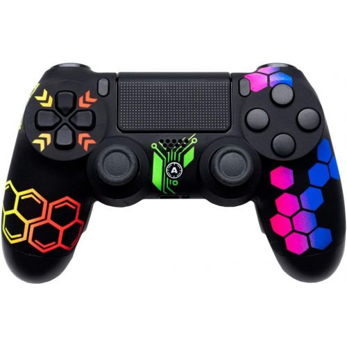  AimControllers PS4 Slim DualShock 4 PlayStation 4 Wireless Controller - Custom AimController Joker White with Paddles. Left X, Right O