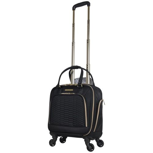  Aimee Kestenberg Women’s Florence 16” Polyester Twill 4-Wheel Underseater Carry-on Luggage, Black