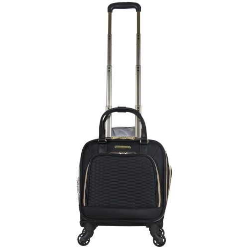  Aimee Kestenberg Women’s Florence 16” Polyester Twill 4-Wheel Underseater Carry-on Luggage, Black