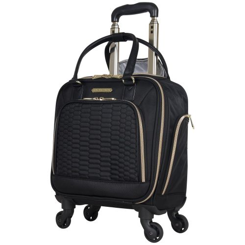  Aimee Kestenberg Women’s Florence 16” Polyester Twill 4-Wheel Underseater Carry-on Luggage, Black