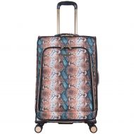 Aimee Kestenberg Womens Bali 24 600d Printed Polyester Expandable 8-Wheel Upright Luggage, Blue Apricot Snake