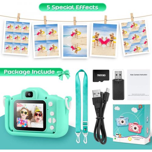  [아마존베스트]Aimego Kids Camera for Boys Girls Toddler - Mini Digital Camera Toys for 3 4 5 6 7 8 Year Old Children - Anti-Drop 20.0MP Selfie Dual Video Camcorder - 2.0 Inches Screen + SD Card 32GB