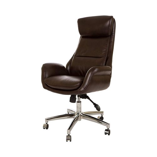  Aingoo Glitzhome Adjustable High-Back Office Chair Executive Swivel Chair PU Leather, Camel