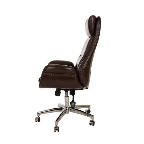  Aingoo Glitzhome Adjustable High-Back Office Chair Executive Swivel Chair PU Leather, Camel