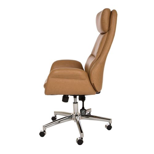  Aingoo Glitzhome Adjustable High-Back Office Chair Executive Swivel Chair PU Leather, Camel