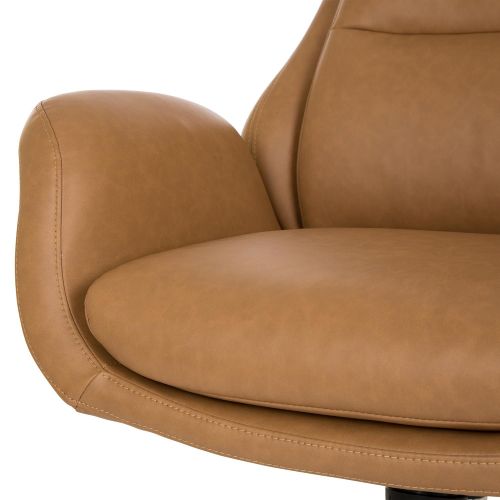  Aingoo Glitzhome Adjustable High-Back Office Chair Executive Swivel Chair PU Leather, Camel