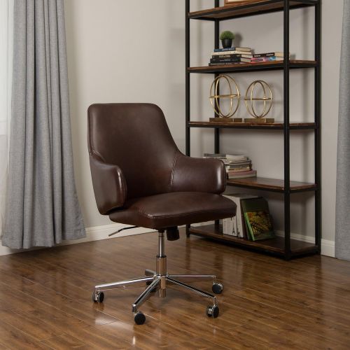  Aingoo Glitzhome Adjustable High-Back Office Chair Executive Swivel Chair PU Leather, Camel