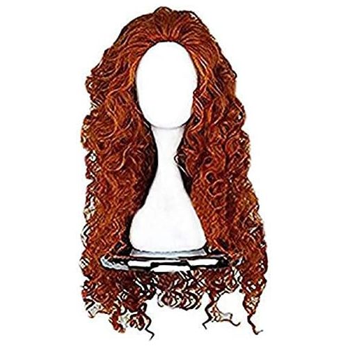  Ainiel Womens Afro-Hair Lolita Wavy Fluffy Cosplay Wig Curly Long Brown 27 inches