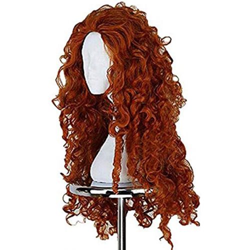  Ainiel Womens Afro-Hair Lolita Wavy Fluffy Cosplay Wig Curly Long Brown 27 inches