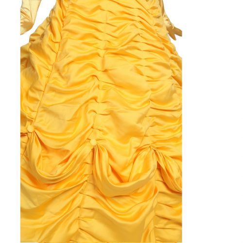  Ainiel Womens Cosplay Costume Princess Dress Yellow Satin