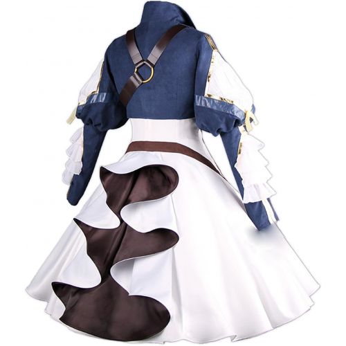  Ainiel Womens Costume Cosplay Anime Uniform Suit Dress Outfit Dark Blue White