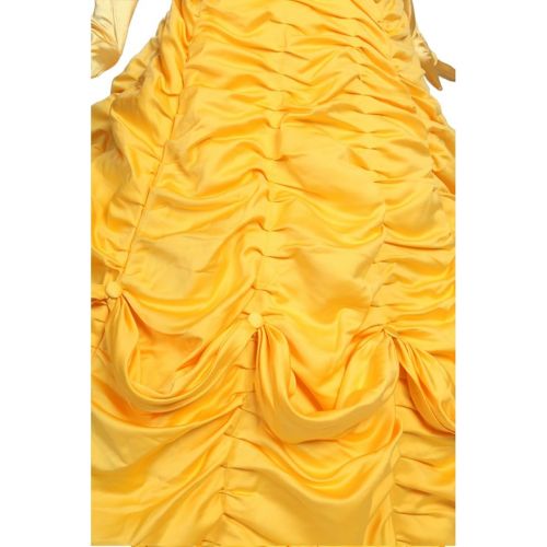  Ainiel Womens Cosplay Costume Princess Dress Yellow Satin