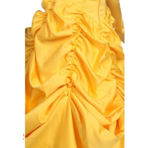  Ainiel Womens Cosplay Costume Princess Dress Yellow Satin