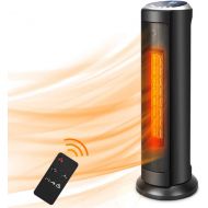 [아마존핫딜][아마존 핫딜] Air Choice Space Heater - 1500W Electric Heater, Oscillating, 3S Quick Heat Up, 8H Timer, Adjustable Thermostat, Overheat and Tip-Over Protection, Remote Control, 22-Inch Ceramic H