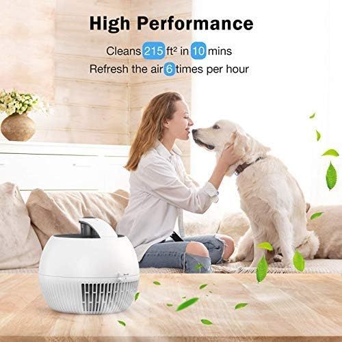  Air Purifier for Allergies, Air Choice True HEPA Filter Air Purifier, Remove 99.97% of Dust Smoke, Odor, and Pet Dander, Ozone Free, Portable and 25dB Quiet Air Purifier