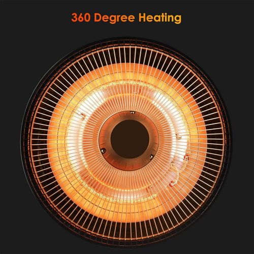  Air Choice Outdoor Heaters for Patio, Electric Patio Heater for Outdoor Use, 1500W Outdoor Patio heater for Ceiling Mounted, Hanging Patio Heater with Overheat & Tip-Over Shut Off