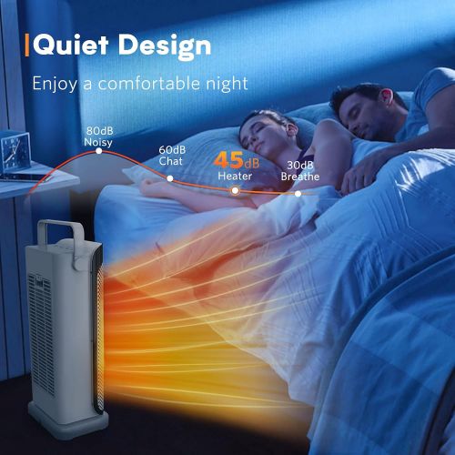  Electric Space Heater - Air Choice Fast-heating Ceramic Heater w/Remote Control & 3 Modes 120° Oscillation 12H timer Thermostat Tip-over Overheat Protection,Ideal for Home Bedroom