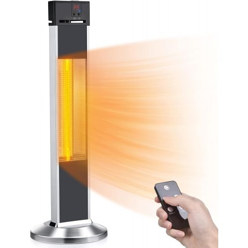  Patio Heater - Air Choice 1500W Electric Heater/ Outdoor Heater with 3S Quick Heating/ Safe Infrared Heater with 3 Modes/ Super Quiet Room Heater/ Garage Heater for Large Space/ Be