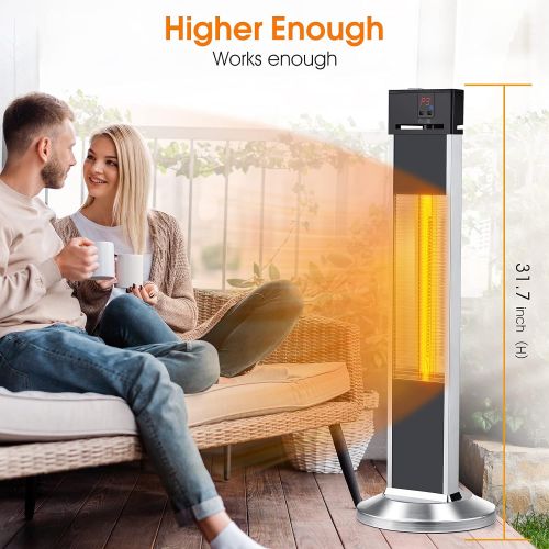  Patio Heater - Air Choice 1500W Electric Heater/ Outdoor Heater with 3S Quick Heating/ Safe Infrared Heater with 3 Modes/ Super Quiet Room Heater/ Garage Heater for Large Space/ Be