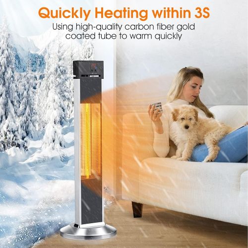  Patio Heater - Air Choice 1500W Electric Heater/ Outdoor Heater with 3S Quick Heating/ Safe Infrared Heater with 3 Modes/ Super Quiet Room Heater/ Garage Heater for Large Space/ Be