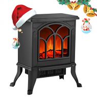 Air Choice Electric Fireplace Heater - Infrared Space Heater with 3D Flame Effect, 2 Heat Modes, 1500W Ultra Strong Power, Adjustable Flame Brightness, Overheat Protection, Free Standing Fire