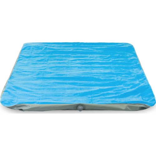  Air Comfort Camp Mate Queen Size Air Mattress with Battery Pump, Blue