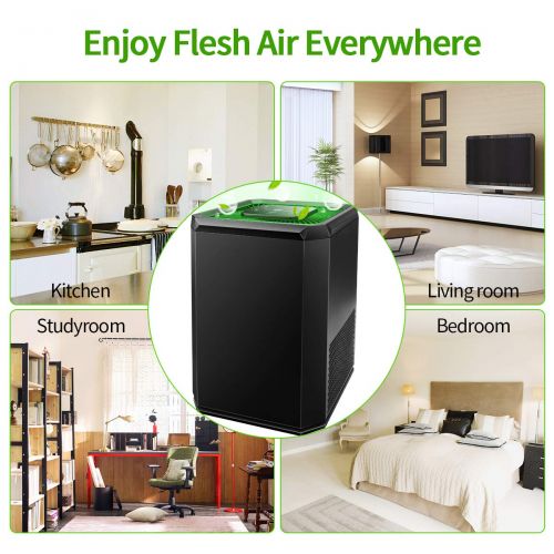 Air Conditioner filter Keenstone Air Purifier for Home with HEPA Filter, Air Cleaner with 3 Stage Filtration System