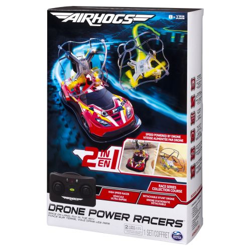 에어혹스 Air Hogs - 2-in-1 Drone Power Racers for Driving and Flying - Sports Car - Blue