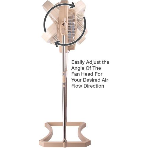  Air Innovations 12” Swirl Cool 2-in-1 Fan with Cord Wrap (AI-4400) (Beige)