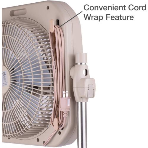  Air Innovations 12” Swirl Cool 2-in-1 Fan with Cord Wrap (AI-4400) (Beige)