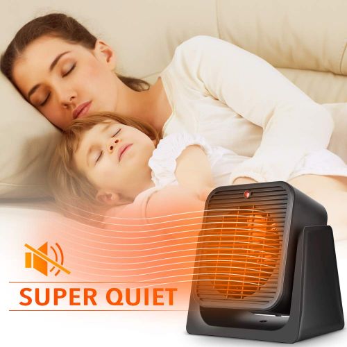  Air circulator 2 in1 Portable Space Heater - Quiet Combo Ceramic Electric Personal Fan, Fast Heating, Overheat & Tip-over Protection Air Circulating for Office Desk Bedroom Home Indoor Use