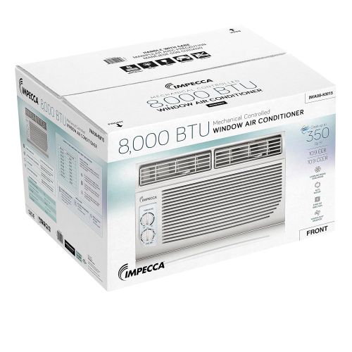  Impecca 8,000 BTU Window Air-Conditioner, Whisper Quiet Operation, Mechanical Controlled 115-Volt, IWA08-KM15