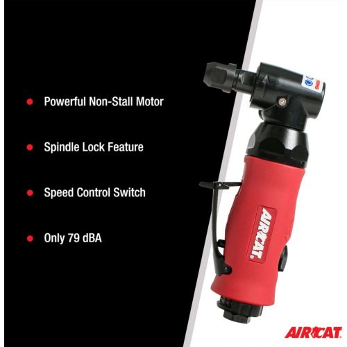  [아마존베스트]AirCAT 6280 .75 HP Composite Angle Die Grinder w/Spindle Lock 18,000 RPM