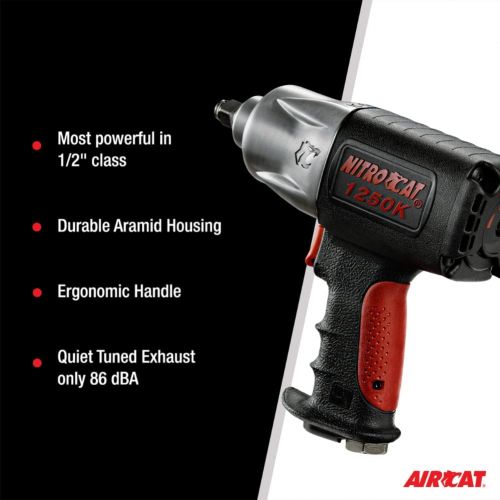  [아마존베스트]AirCat Nitrocat 1250-K Air Impact Wrench