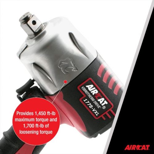  [아마존베스트]AIRCAT 1778-VXL 3/4 Drive Impact,Red, Black, Silver,Compact