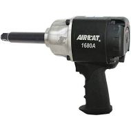 AirCat AIRCAT 1680-A-6 34 Drive Metal Impact Wrench with 6 Extended Anvil, Medium, Black